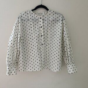 Dotted Buttoned Blouse (Studio Clip, Japan)